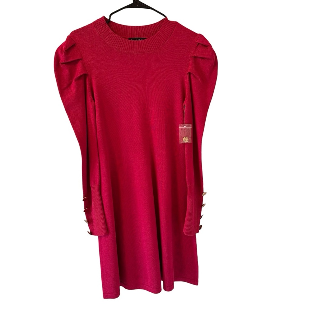 Pink Crystal Doll Sweater Dress Size M